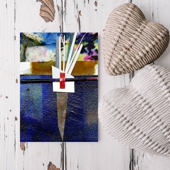 Original ACEO - Miniature Abstract Collage Art - Painting - Abstract Collage 3 - Picture 1 of 6